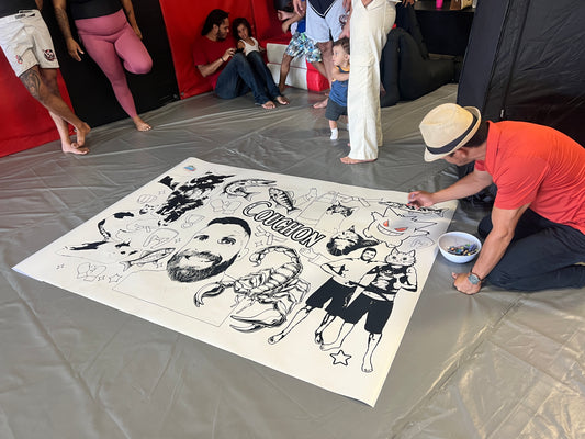 Custom Giant Coloring Wall Mural – Personalized Theme & Message