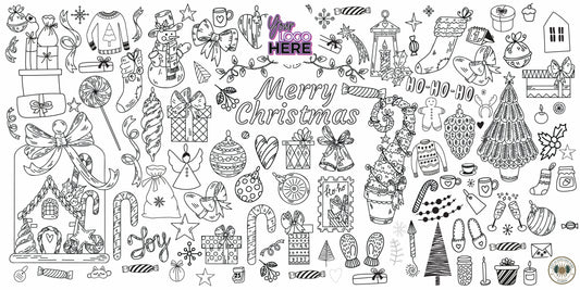 Christmas Holiday Giant Coloring Wall