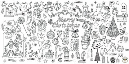 Christmas Holiday Giant Coloring Wall