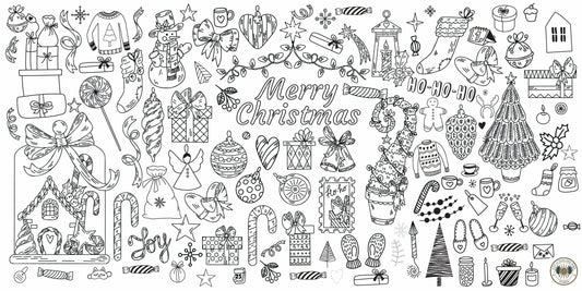 Christmas Holiday Giant Coloring Wall