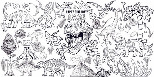 Dinosaur World Giant Coloring Wall