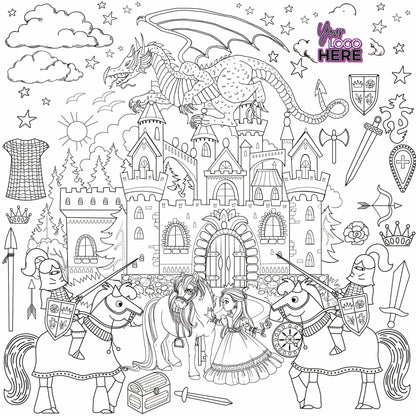 Knights & Princesses Giant Coloring Wall