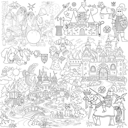Wizard, Warriors and Wonderland Coloring Wall